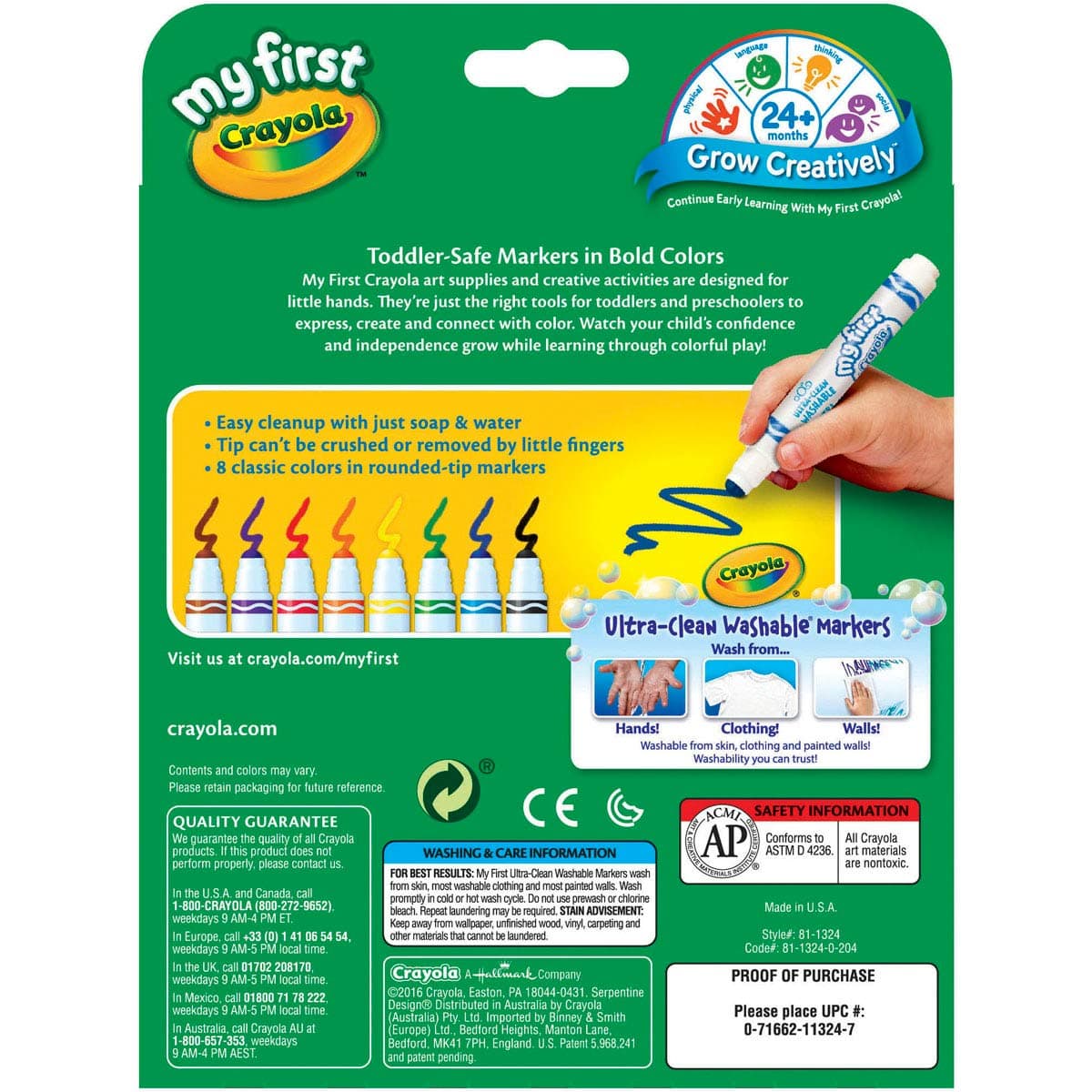 Crayola My First Washable Round Nib Markers (Pack of 8) thumbnail 3