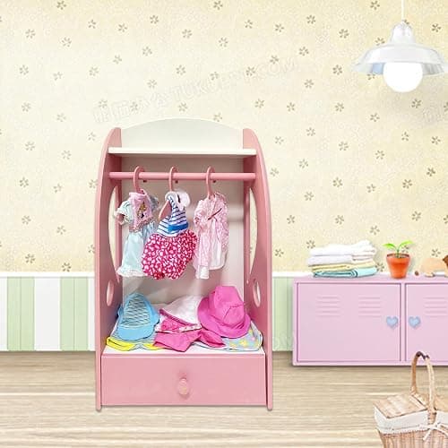 Huang Cheng Toys 12 Pcs Set Handmade Baby Doll Clothes Dress Outfits Costumes for 12 13 14 15 inch Doll，Doll Hat Umbrella Mirror Comb Girl Christmas Birthday Gift for Little Girl thumbnail 2