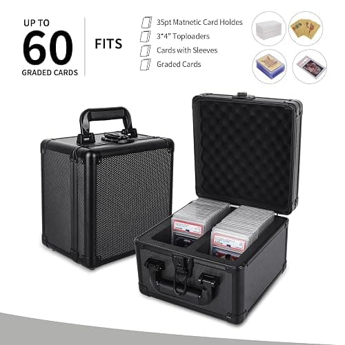 KAGSWAMO Graded Card Storage Box, PSA Slab Card Case for Graded Cards Sports Cards, Baseball Trading Card Case Holder Fits PSA, CSG, BGS and Top Loaders thumbnail 3