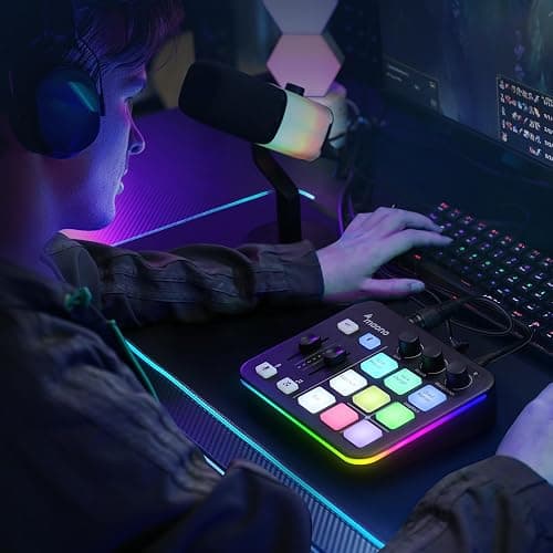 MAONO Gaming Audio Mixer, Audio Interface with Pro-preamp, RGB, Bluetooth, 48V Phantom Power for Live Streaming, Podcasting, Content Create, Gaming MaonoCaster G1 NEO (Not for USB Mic) thumbnail 9