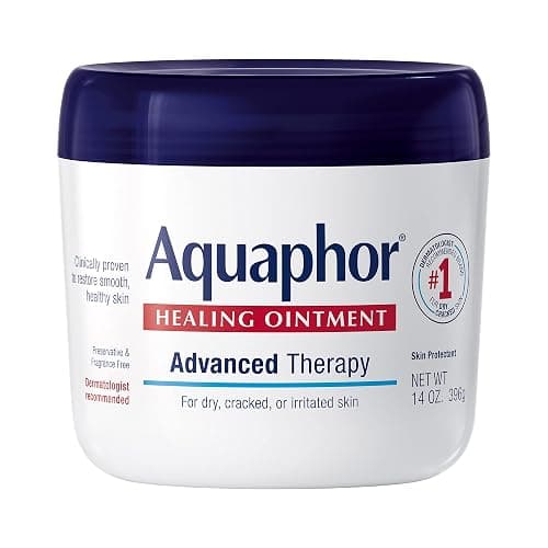Aquaphor Healing Ointment, Advanced Therapy Skin Protectant, Multi-Purpose Healing Ointment and Body Moisturizer, For Dry, Cracked Skin, Minor Cuts and Burns, 14 Oz Jar - Image 1