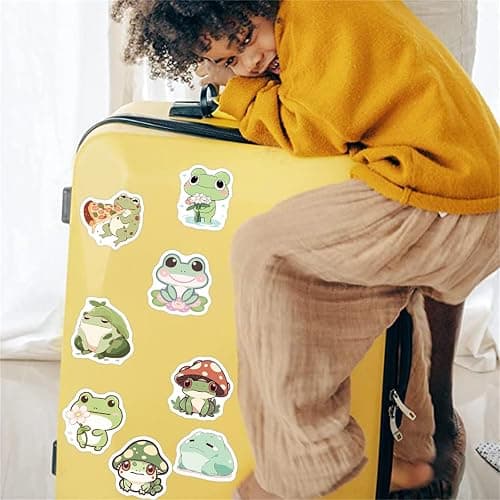 Funny Small Frog Sticker,100Pcs Cute Cartoon Animal Stickers for Kids Teens Student Teacher Reward School Party Classroom Decoration DIY Crafts Favor Supplies Vinyl Decar for Water Bottle Laptop(frog) thumbnail 5