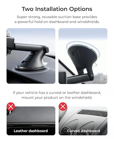 iOttie Easy One Touch Advanced Universal Car Mount Dashboard & Windshield Suction Cup Phone Holder for iPhone, Samsung, Google, All Smartphones thumbnail 6