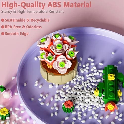 OundarM Succulent Blind Box Series Artificial Flower Botany Collection Plant Decor Building Kit for Teens 14+ and Adults Office Succulent Display - Random 2 Boxes thumbnail 6
