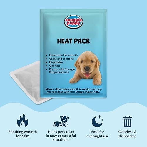 Snuggle Puppy Original Heartbeat Puppy Toy with Real-Feel Pulse & Heat Pack, Plush Dog Comfort Toy for Crate Training, First Nights & New Puppy Transition - Biscuit thumbnail 5