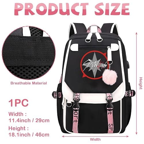 SERTAS Stra-y Ki-ds Backpack Merchandise K-Pop Fan Gifts Bag Korean Lightweight Travel Daypack for Stray Fans thumbnail 2