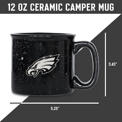 Rico Industries NFL Football Speckle 12oz Laser Engraved Campfire Ceramic Mug thumbnail 7