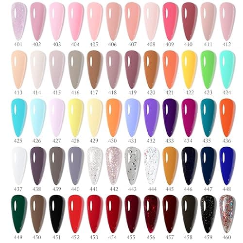 VENALISA VIP4 65PCS Gel Nail Polish Set, 60 Colors 7.5ML White Black Pink Nude Gel Polish Colors Nail Art Starter Kit - VIP4 thumbnail 2