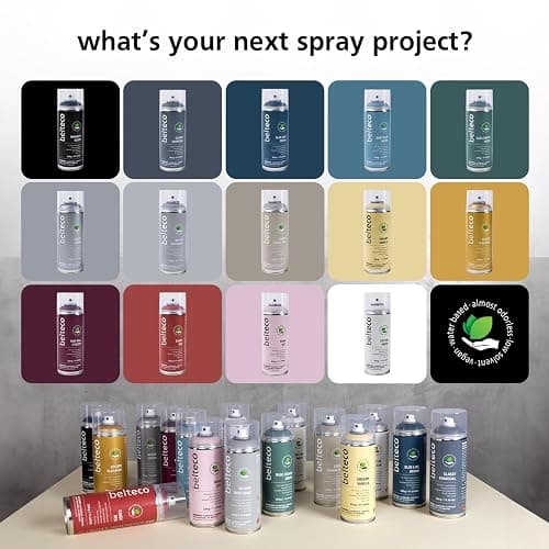 BELTECO Midnight Black Matte Spray Paint | Water based & Odorless | Eco-Friendly & Vegan | Weather & UV-Resistant | For all Substrates | Fast Drying with High Coverage | For Indoor/Outdoor Use thumbnail 9