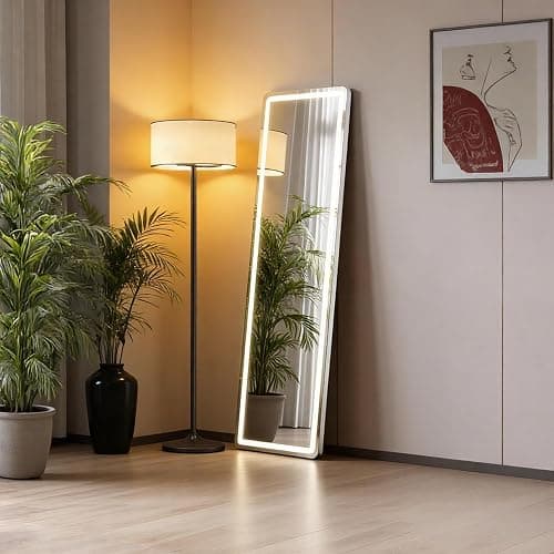 NEWBULIG Full Length Mirror, Full Body Floor Mirror with Aluminum Alloy Thin Frame, Wall or Standing Mirror for Bedroom, Living Room, Dressing Room - Image 1