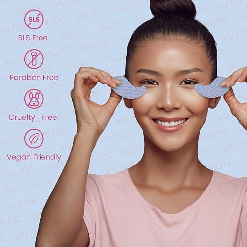 VALITIC Kojic Acid Under Eye Masks - Brightening Under Eye Patches Travel Essentials for Women and Men - Fades Dark Circles and Reduces Puffy Eyes - with Niacinamide, Collagen and Caffeine - 6 Pack thumbnail 6