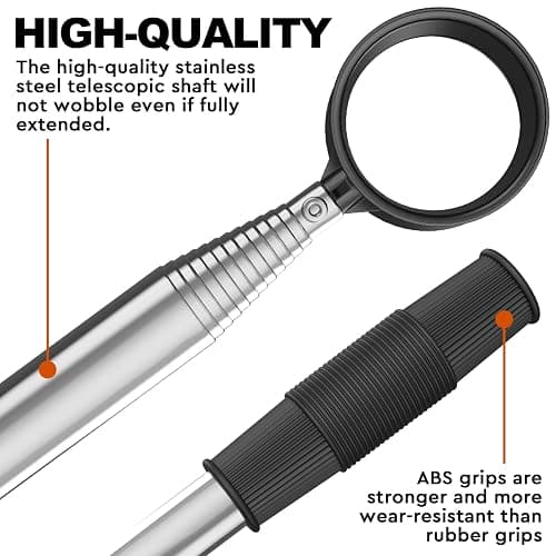 JKL 9Ft/12Ft Golf Ball Retriever for Water Telescopic, Stainless Steel Shaft, High Durability Double-Sided Ball Picker Upper Grabber, Golf Gifts for Golfers thumbnail 3