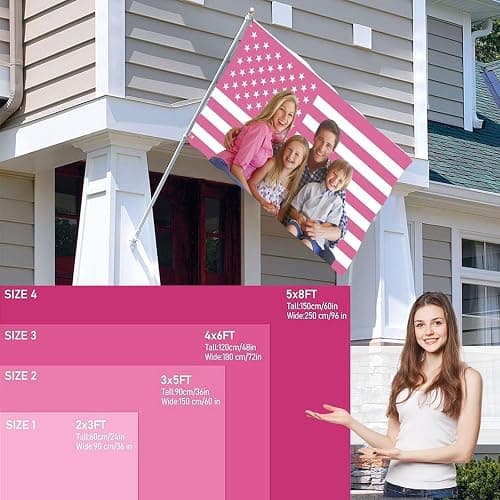 Custom Flag Design Your Photo/Logo/Text,Personalized Flags Double Sided,For Decorate Garden Rooms Clubs Concerts University -2x3ft/3x5ft/4x6ft/5x8ft thumbnail 6