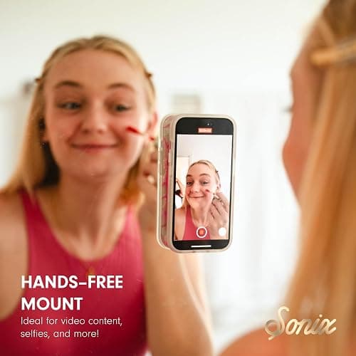 Sonix | Magnetic Silicone Suction Cup Phone Mount for iPhone | Compatible with MagSafe | Peach thumbnail 5