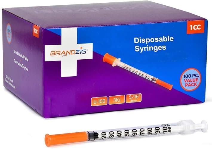 Brandzig Syringes 31G 1cc 5/16" 100-Pack - Image 1