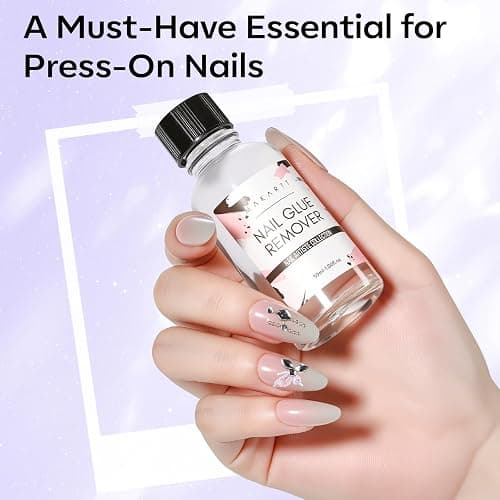Makartt Nail Glue Remover for Press on Nails - 30ML Glueoff Easy Removal Versatile Debonder for Glue on Tips, Regular Polish, Quick Glues and Semi-Cured Sticker DIY Manicure Supply thumbnail 8