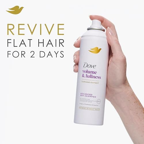 Dove Dry Shampoo Spray, Volume & Fullness, Absorbs Oil to Refresh Hair Without Washing, 5 oz (2-Pack) thumbnail 6