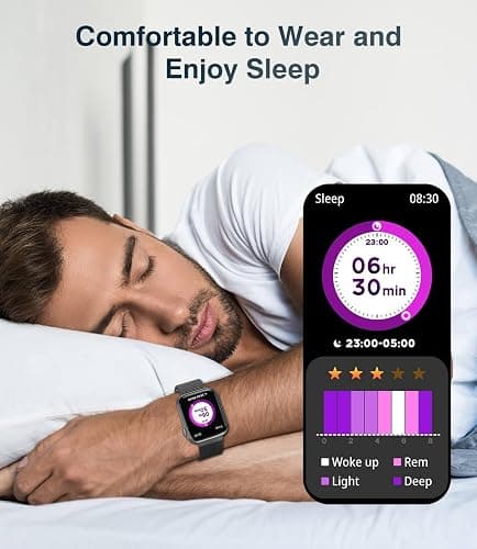 EarlySincere Smart Watches for Men Women Blood Pressure, 1.9" HD Full Touch Screen, Fitness Tracker with Heart Rate Blood Oxygen Sleep Monitor, IP67 Waterproof Smartwatch for Android iOS thumbnail 6
