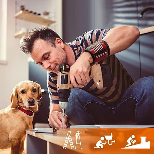 Stocking Stuffers for Men Women Gifts Magnetic Wristband: Men Gifts Tool Belt Magnet Wrist for Holding Screws Nails Christmas Gadget for Dad Adults Him Husband Who Have Everything (1) thumbnail 3