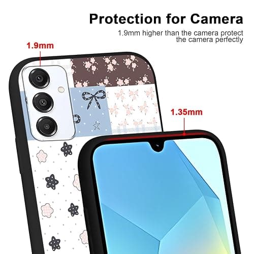 Vulfwela 2 Pack Bowknot Case for Samsung Galaxy A16 5G, Aesthetic Polka Dot Bow Star Checkered Collage Y2K Pattern Design Cute Phone Cover, TPU Shockproof Protective Shell for Samsung A16 5G 6,7" thumbnail 4