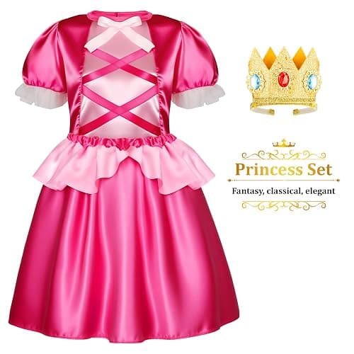 LIMIROLER Princess Dress Up Clothes for Little Girl Role Play Costume Gift Set Princess Dress Up Toys for Toddler Girls thumbnail 6