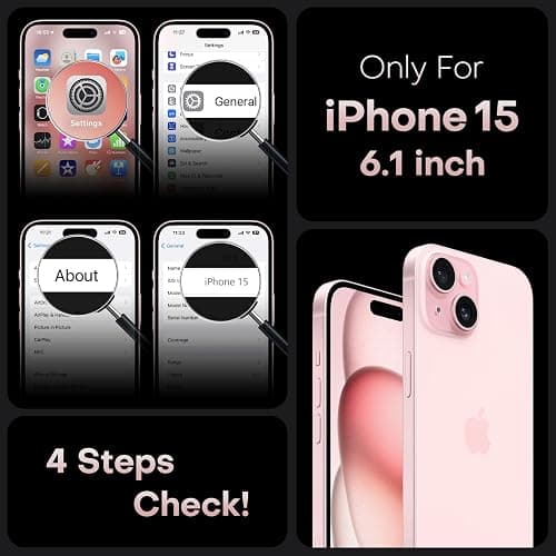 TOCOL for iPhone 15 Case, Compatible with MagSafe, Light Pink | Built-in Magnets, Full Camera & Military-Grade Protection, Anti-Slip Shockproof Translucent Matte Back Phone Cover thumbnail 2