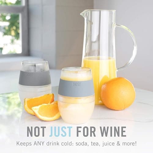 Host Cooling Cup Set of 1 Plastic Double Wall Insulated Freezable Drink Chilling Tumbler with Freezing Gel, Wine Glasses for Red and White Wine, 8.5 oz, Translucent Magenta thumbnail 7