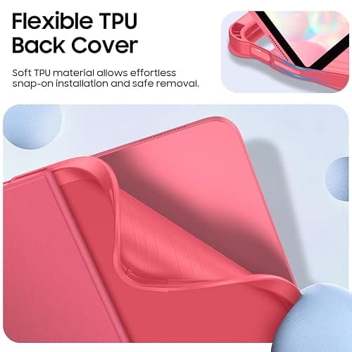 Fintie Backlit Keyboard Case for iPad (A16) 11th Generation 11 Inch 2025, iPad 10th Generation 10.9 Inch 2022 - Soft TPU Cover with 7 Color Backlight Detachable Bluetooth Keyboard, Pink thumbnail 9