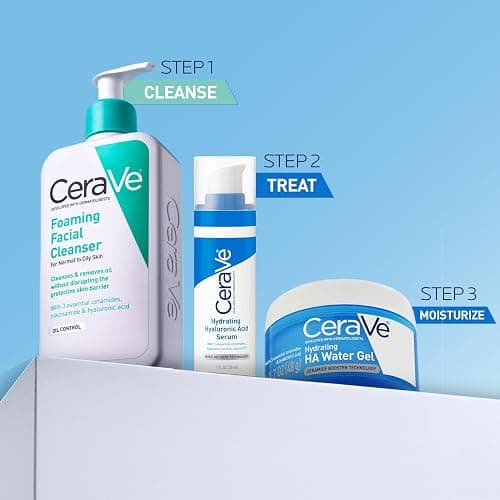 CeraVe Hydrating Hyaluronic Acid Water Gel Moisturizer for Face, 1.7oz | Lightweight Water Gel with Ceramides, Niacinamide and Hyaluronic Acid For Plumping Hydration, Safe For Sensitive Skin thumbnail 10