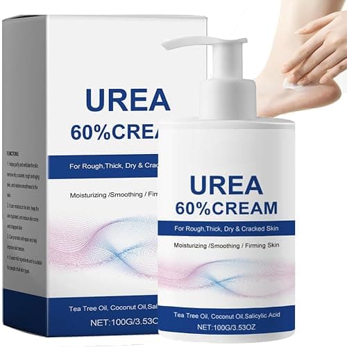 Intensive 60% Urea Cream for Cracked Heels & Dry Skin – Deep Moisturizing Foot & Hand Treatment – Softens Calluses on Feet, Knees & Hands – Ultra-Hydrating Formula for Smooth, Nourished Skin - Image 1