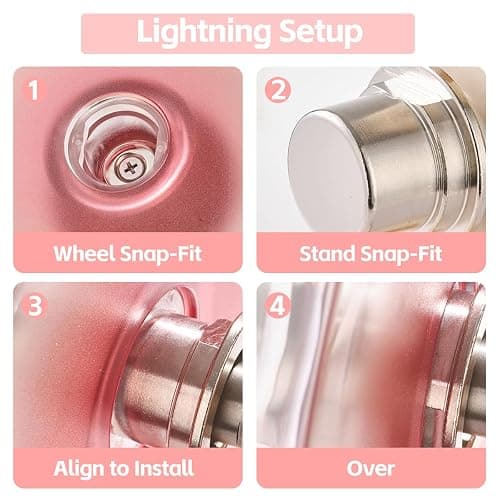 FunstersTail Super Silent Hamster Wheel 10.4 Inch, Magnetic Large Rat Wheel for Chinchilla, Gerbil, Guinea Pig, Cat, Mouse, Sugar Glider and Dwarf, Syrian Hamster Accessories (Peach Pink) thumbnail 5