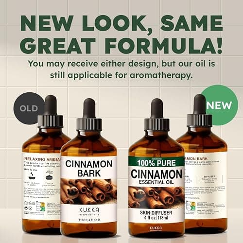 KUKKA Cinnamon Essential Oils - 4 Fl Oz - for Hair, Skin, Diffuser, Aromatherapy & DIY Soap Making Scent thumbnail 7
