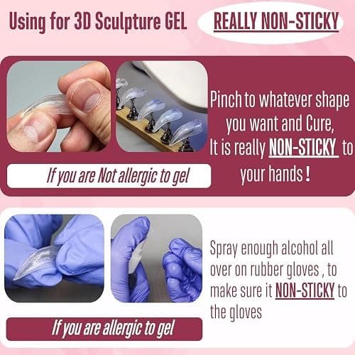 NOVO OVO Non-Sticky Solid Nail UV Gel Glue for Press on and Soft Gel x False Nail Tips 8 in 1, Strong & Long Lasting Nail Glue, Upgrade 3D Gel for Acrylic Sculpture & Decoration, UV Light Cured 30ml thumbnail 3