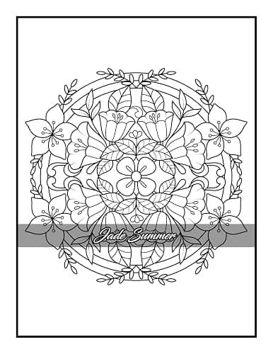 100 Flowers: An Adult Coloring Book with Bouquets, Wreaths, Swirls, Patterns, Decorations, Inspirational Designs, and Much More! thumbnail 36