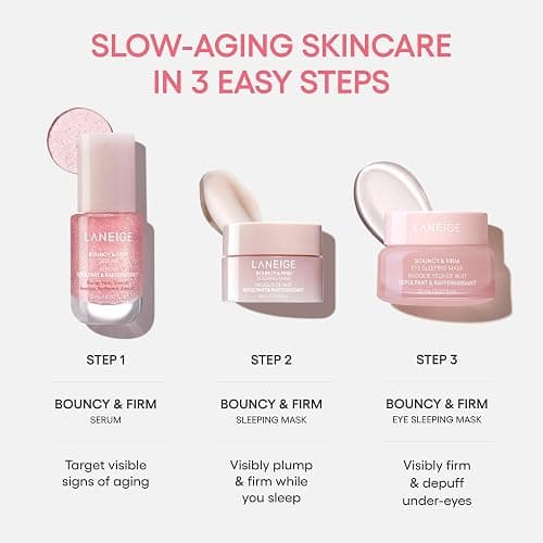LANEIGE Bouncy and Firm Sleeping Mask: Revitalize, Smooth, Peony & Collagen Complex, Barrier-Boosting Hydration thumbnail 3