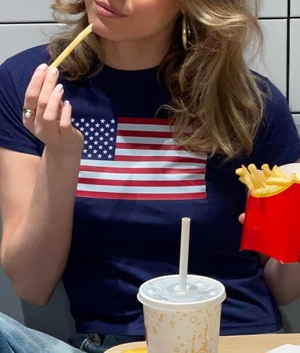 Women American Flag Graphic Crop Tops Independence Day Y2k Baby Tee for Teen Girls 4th of July Cropped Tshirt thumbnail 2