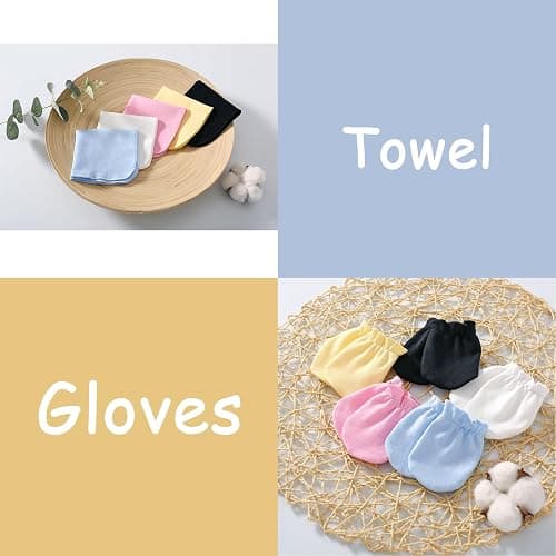 IADOER Baby Unisex Baby Cotton Layette Set Gift for Baby Boys Girls Accessories Set Newborn Essentials 0-12 Months thumbnail 4