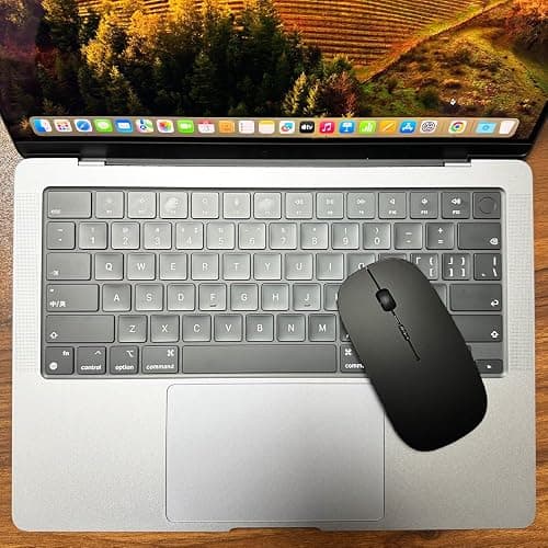 KLO Rechargeable Bluetooth 5.2/3.0/Type-C/USB-2.4G Mouse for MacBook/MacBook air/Pro/iPad, Wireless Mouse for Laptop/Notebook/pc/iPad/Chromebook (Black) thumbnail 4