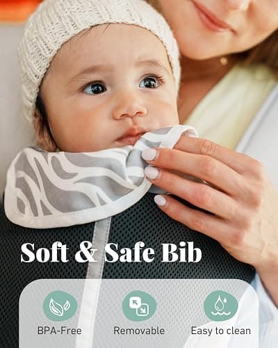 MOMTORY Safety-Certified 6-in-1 Baby Carrier Newborn to Toddler, Grey | Plus Size Friendly, 6 Carry Positions, Ergonomic Hip Support, Cozy and Breathable, Baby Carrier with Hipseat for 7-50lbs thumbnail 4