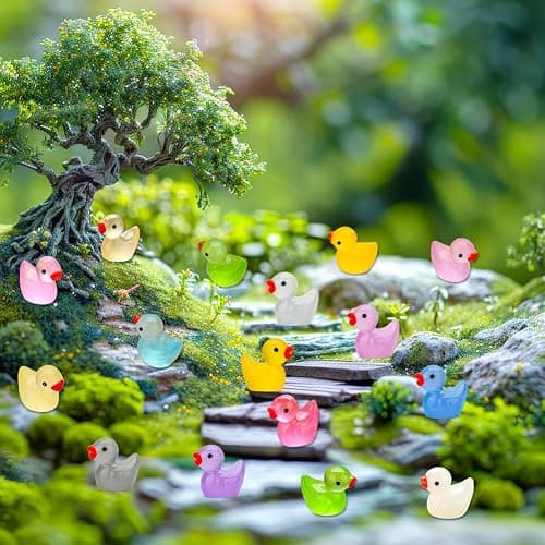 GWAHSA Luminous Mini Resin Tiny Bulk Ducks, Glow in The Dark Small Plastic Miniature Figures for Dollhouse, Decor, Micro Garden, Home Landscape, Aquarium, Craft Gifts Party Favors Toys, 240 pcs thumbnail 7