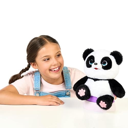 Little Live Pets My Baby Talking Panda ChuChu, Cuddly Panda Toy Plush with 50+ Sounds, Potty Dance, Kick, Feed, Kids Interactive Animal Toys Ages 4+ thumbnail 6
