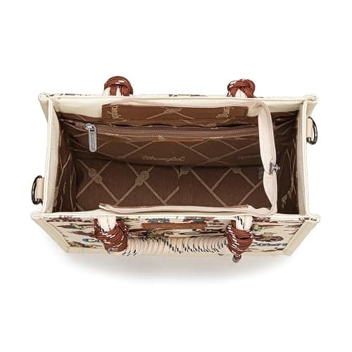 Montana West Wrangler Tote Bag Western Satchel Bags for Women with Braided Rope Handles thumbnail 4