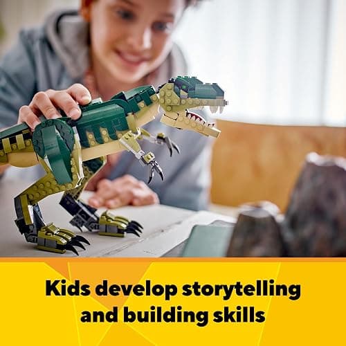 LEGO Creator 3 in 1 T Rex Toy - Dinosaur Toy Building Set for Kids, Boys & Girls, Ages 9+ - 3 Building Options, T-Rex to Triceratops to Pterodactyl - Gift Idea for Birthdays - 31151 thumbnail 5