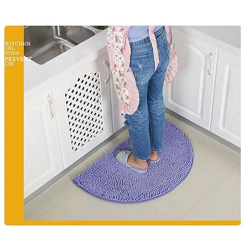 KELINFONG Bathroom Rug 20x14 Inch,Microfiber Absorbent Non-Slip Washable Shaggy Extra Soft Thick Bath Rugs Plush Machine Wash Dry Quick Dry Bathroom Rug Sets for Shower Kitchen Bathroom Floor Tub thumbnail 5
