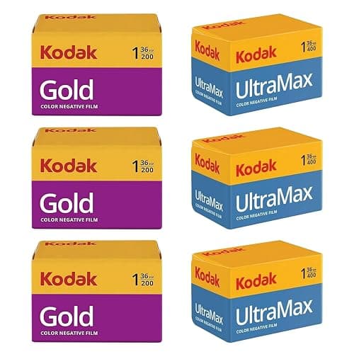 Kodak Ultramax 400 35mm Film 3 Pack & Kodak Gold 200 35mm Film 3 Pack Bundle (6 Total Rolls) 36exp for 35mm Film Camera 35mm - Kodak Film- Balveli Microfiber Cloth - 35 mm Film roll- Camera Film- thumbnail 4