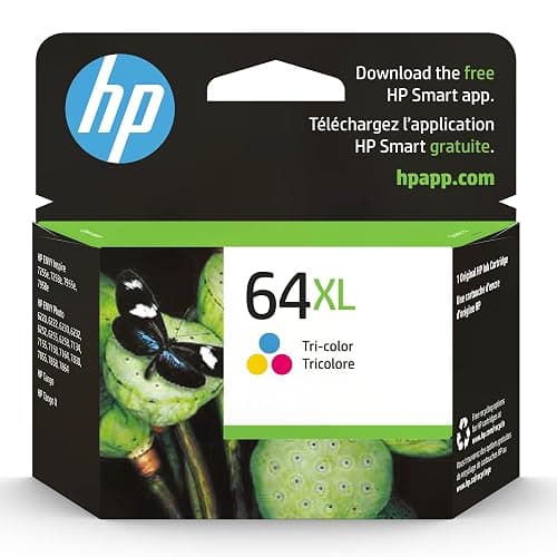 HP 64XL Tri-Color High-Yield Ink Cartridge Printers | Works with Printer Series: Envy Inspire 7950e; Envy Photo 6200, 7100, 7800; Tango | Eligible for Instant Ink | N9J91AN - Image 1