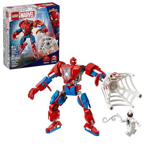 LEGO Marvel Spider-Man Mech vs. Anti-Venom Building Toy Set - Spider-Man Toy for Kids, Boys and Girls, Ages 6+ - Buildable Action Figure - Superhero Gift for Birthday - 76308 - Image 1