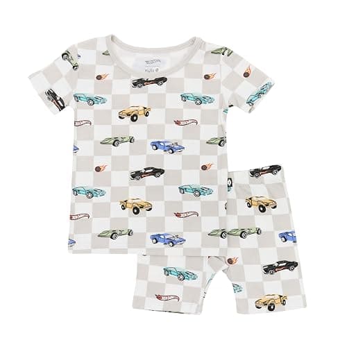 KYTE BABY, Short Sleeve Toddler Pajama Set, 97% Rayon made from Bamboo, 3% Spandex - Image 1