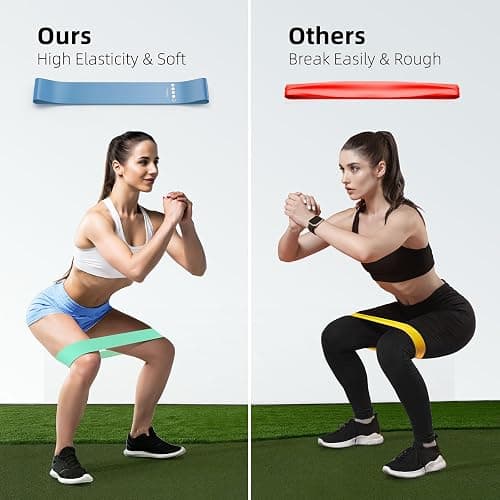 Resistance Bands for Working Out, Elastic Pilates Flexbands for Physical Therapy Yoga, Stretch Exercice Loop Bands for Booty Legs thumbnail 5
