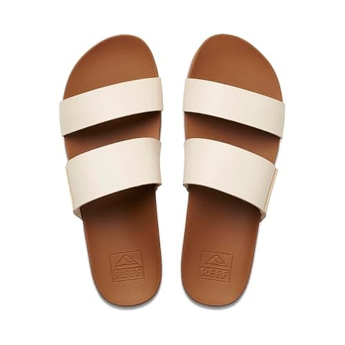 REEF Cushion Vista Women's Fashion Slide Sandal, Vegan Leather Strap, Ultra Soft Cushion Footbed thumbnail 4